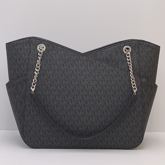 MICHAEL KORS LARGE X CHAIN LOGO SHOULDER BAG - Picture 2 of 16